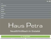 Tablet Screenshot of haus-petra.com